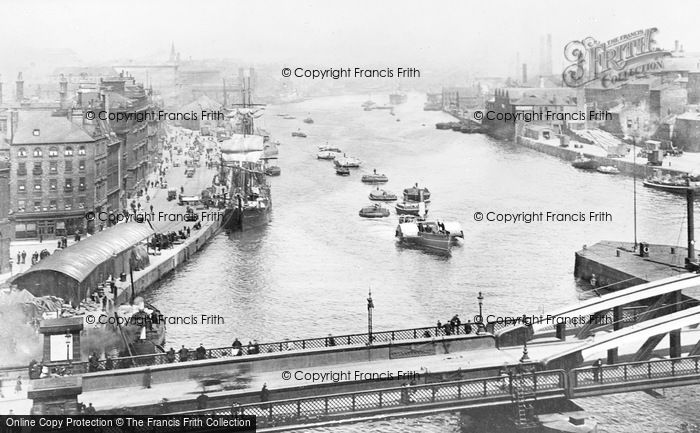 Photo of Gateshead, River Tyne And Swing Bridge c.1920