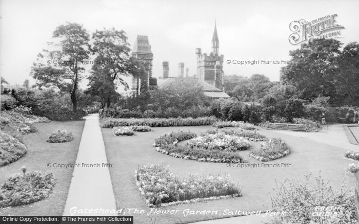 Photo of Gateshead, Saltwell Park Flower Garden c.1955