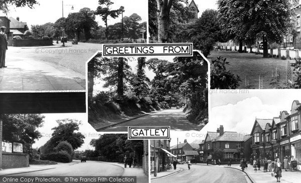 Photo of Gatley, Composite c.1955