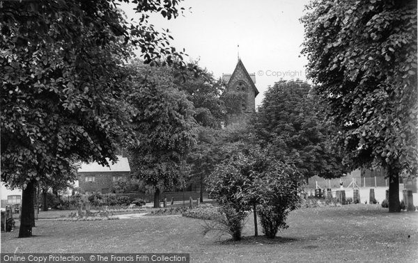 Photo of Gatley, The Green And St James' Parish Church c.1955