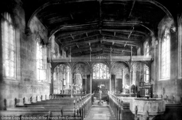 Photo of Gawsworth, St James's Church Interior 1898