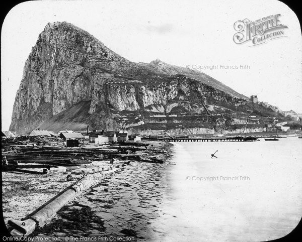 Gibraltar, from Spanish Main Isthmus c1862 Photo of Gibraltar, From Spanish Main Isthmus c.1862