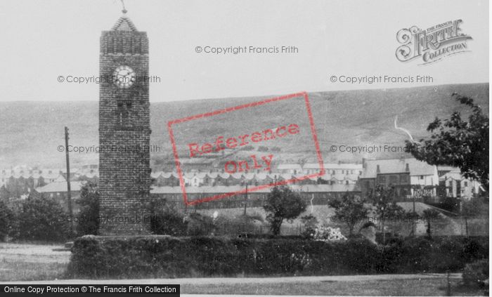 Photo of Gilfach Goch, Welfare Clock Tower c.1955