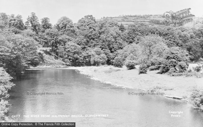 Photo of Glangrwyney, The River From Halfpenny Bridge c.1955