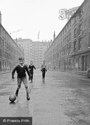 Boys Playing Football, The New Gorbals 1964, Glasgow