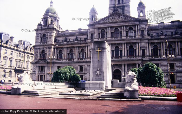 Photo of Glasgow, City Chambers And The Cenotaph 1988