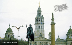 George Square And Tower Of City Chambers c.1985, Glasgow