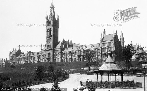 Photo of Glasgow, The University And Bandstand In Kelvingrove 1896