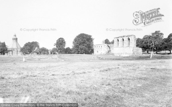 Photo of Glastonbury, Abbey Looking West c.1960