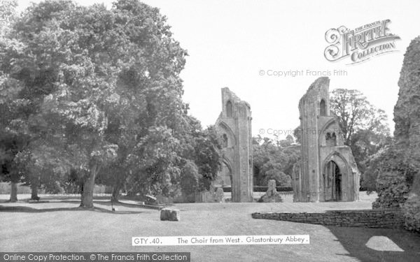 Photo of Glastonbury, Abbey, The Choir From West c.1955