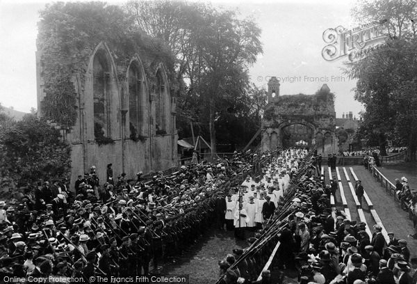 Photo of Glastonbury, Bishops Entering The Abbey 1897