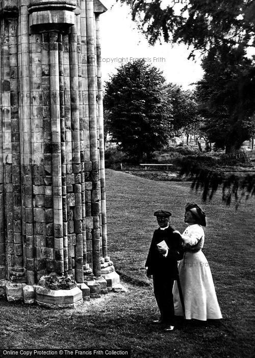 Photo of Glastonbury, Couple At The Abbey 1912