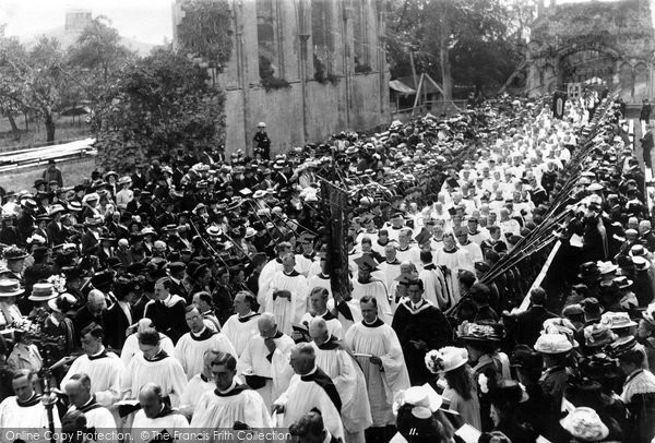 Photo of Glastonbury, Procession In The Abbey 1897