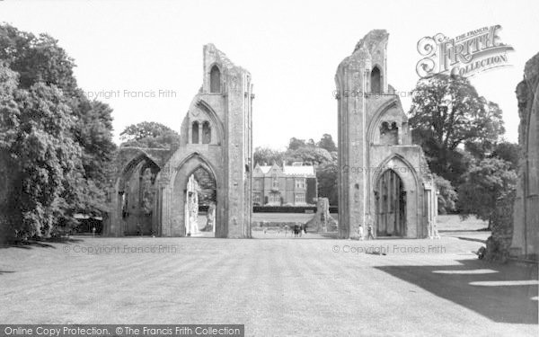 Photo of Glastonbury, Ruins And Abbey House c.1955