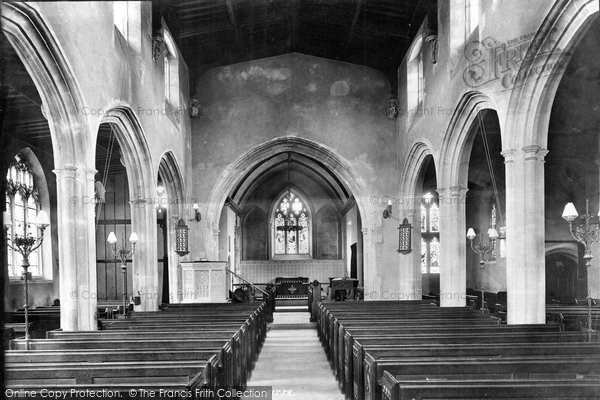 Photo of Glastonbury, St Benignus Church Interior 1909