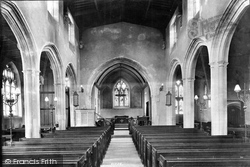 St Benignus Church Interior 1909, Glastonbury