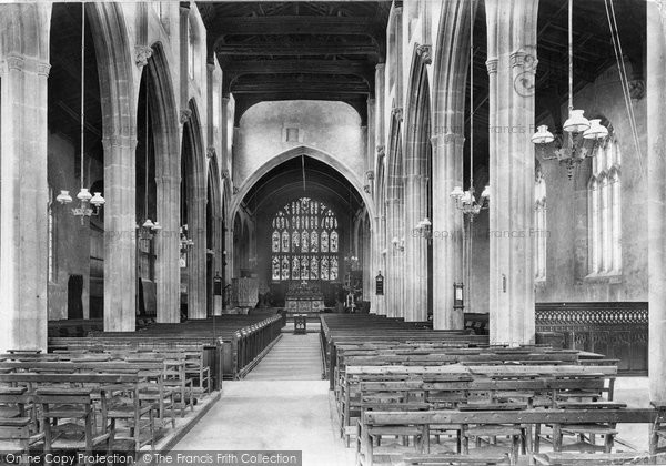 Photo of Glastonbury, St John's Church Nave East 1909