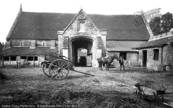 Photo of Glastonbury, The Abbey Barn c.1900