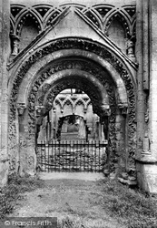 The Abbey, St Joseph's Chapel Doorway 1912, Glastonbury