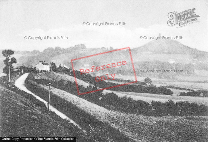 Photo of Glastonbury, The Tor From Weary All Hill c.1920