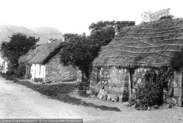 Photo of Glencoe, Old Cottages 1899