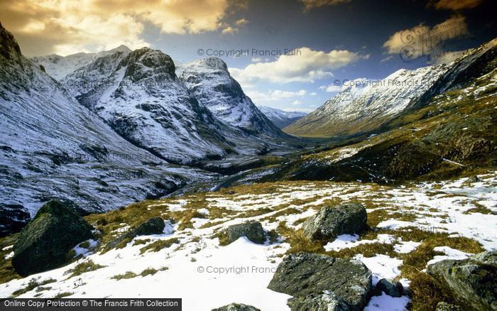 Photo of Glencoe, 'three Sisters' And Aonach Eagach Ridge From 'the Study' c.1995