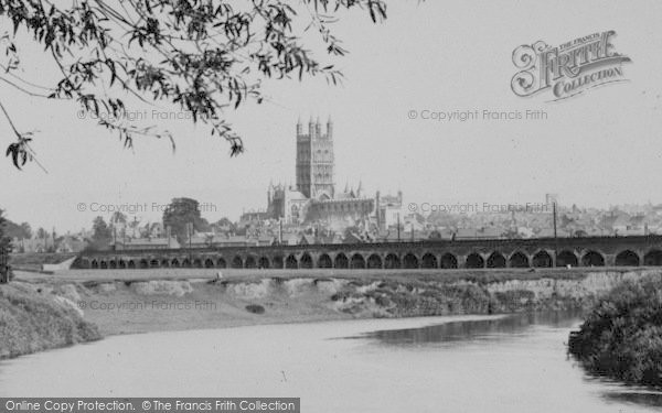 Photo of Gloucester, Cathedral From The River Severn 1923