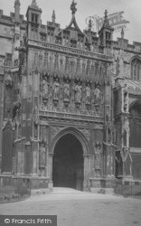 Cathedral, South Porch 1912, Gloucester