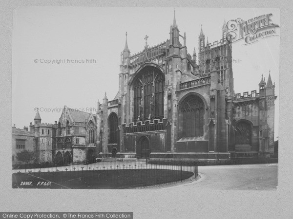 Photo of Gloucester, Cathedral, West Front And Deanery 1891