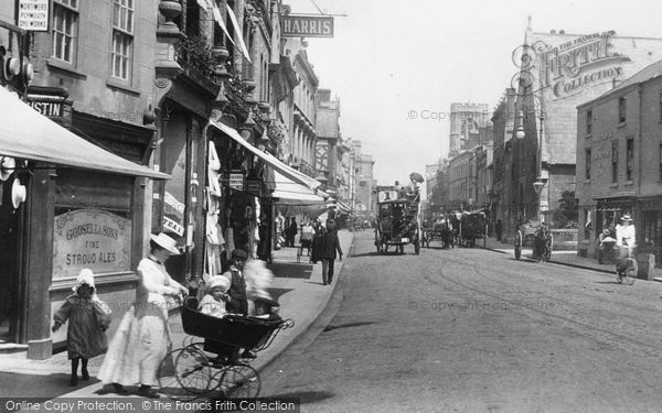 Photo of Gloucester, Mother & Pram Crossing Southgate Street 1900
