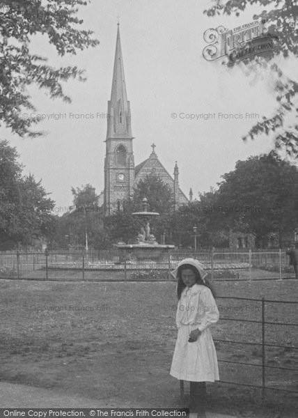 Photo of Gloucester, Park Fountain And Church 1912