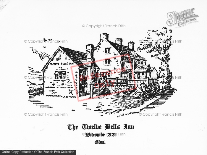 Photo of Gloucester, Sketch Of The Twelve Balls Inn, Witcombe c.1960