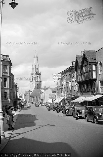 Photo of Gloucester, Westgate Street And St Nicholas Church 1949