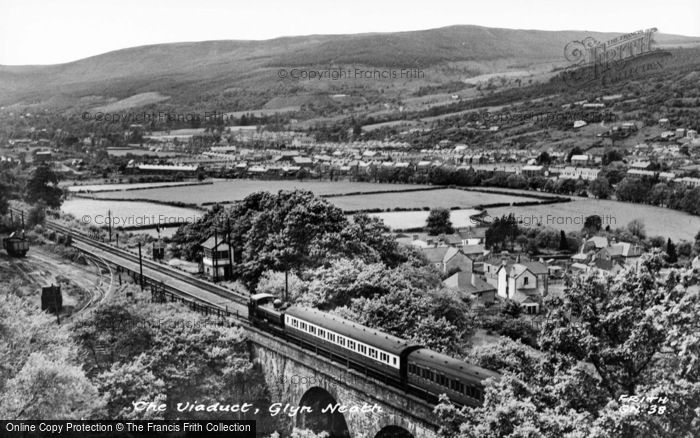 Photo of Glyn Neath, The Viaduct And Hills c.1955