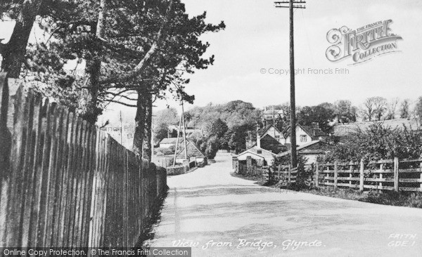 Photo of Glynde, View Fom The Bridge c.1955
