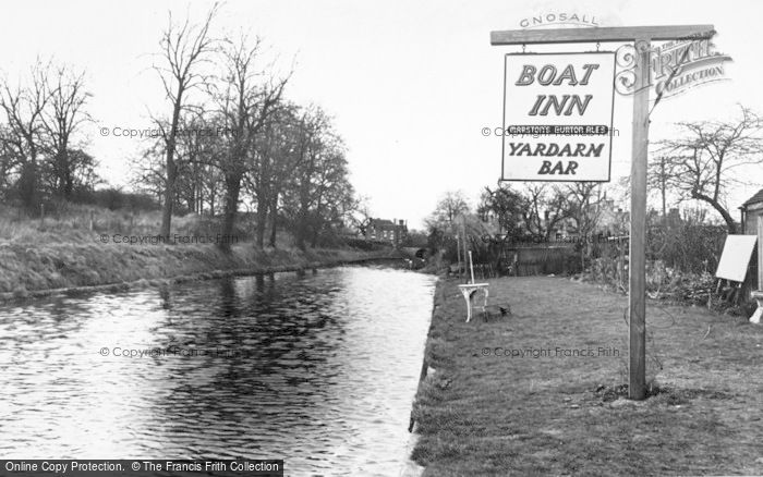 Photo of Gnosall, The Boat Inn From Bridge c.1960