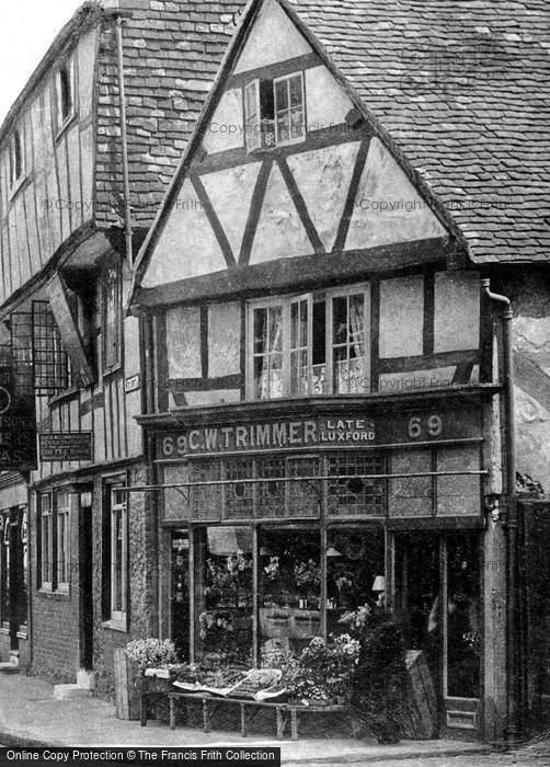 Photo of Godalming, C W Trimmer's Shop 1907