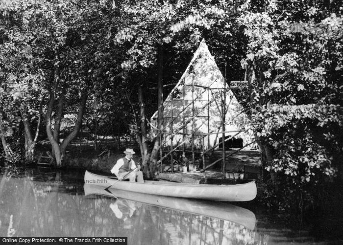 Photo of Godalming, Canoeist, River Wey Camping Ground 1908