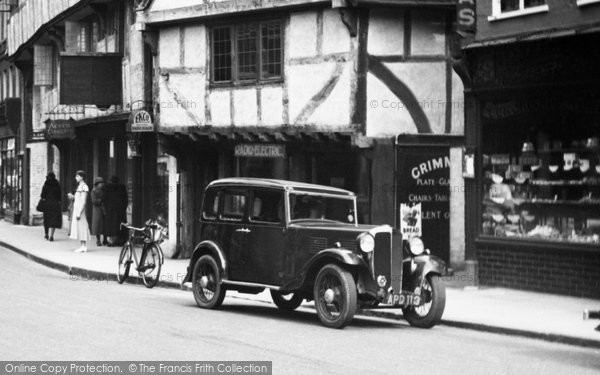 Photo of Godalming, Car In The High Street 1935