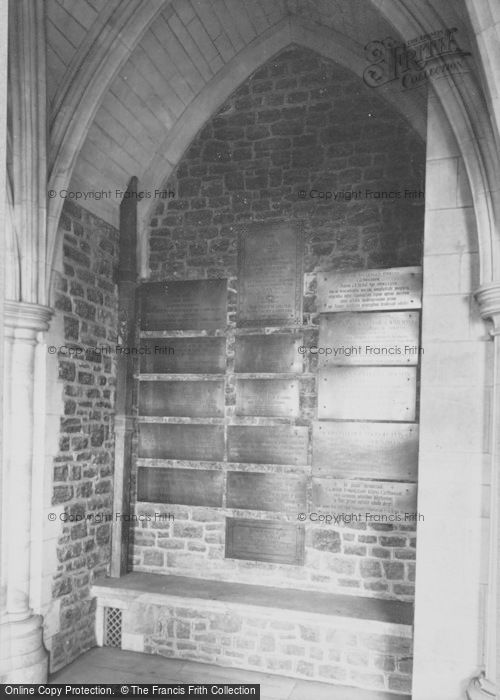 Photo of Godalming, Charterhouse, Cloisters, Memorial Brass 1906