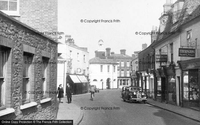 Photo of Godalming, High Street And Old Town Hall c.1955