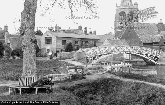 Photo of Godmanchester, Tree Bench By The Chinese Bridge 1898