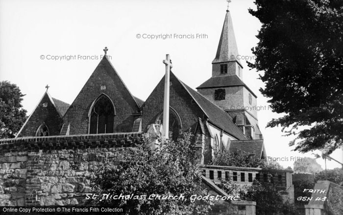 Photo of Godstone, St Nicholas Church c.1955