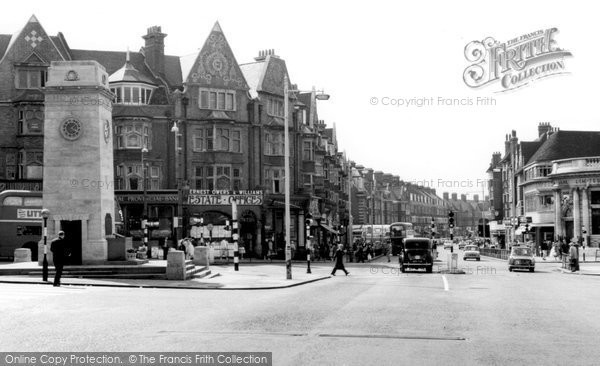 Photo of Golders Green, The Memorial And Golders Green Road c.1960