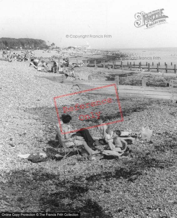 Photo of Goring By Sea, Family On The Beach c.1965