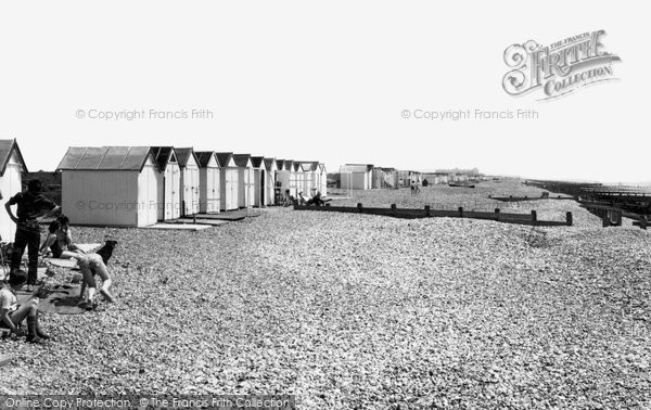 Photo of Goring By Sea, The Beach And Huts c.1965