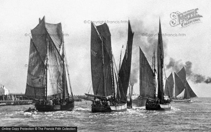 Photo of Gorleston, Sailing Boats, The Harbour 1894