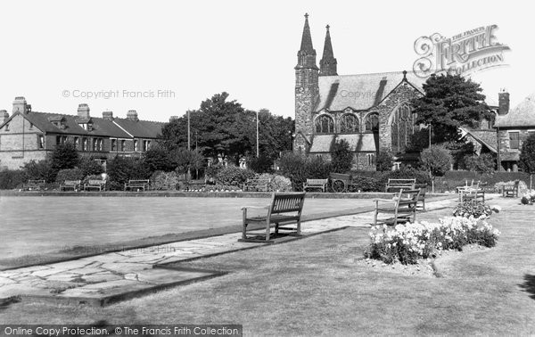 Photo of Gosforth, The Park And St Charles Church c.1955