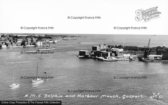 Photo of Gosport, H.M.S.Dolphin And Harbour Mouth c.1960