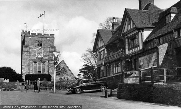 Photo of Goudhurst, The Star And Eagle Hotel And St Mary's Church c.1955